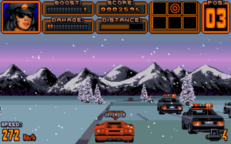 Gameplay screen of Lamborghini: American Challenge (6/8) Gameplay screen of Lamborghini: American Challenge (6/8)