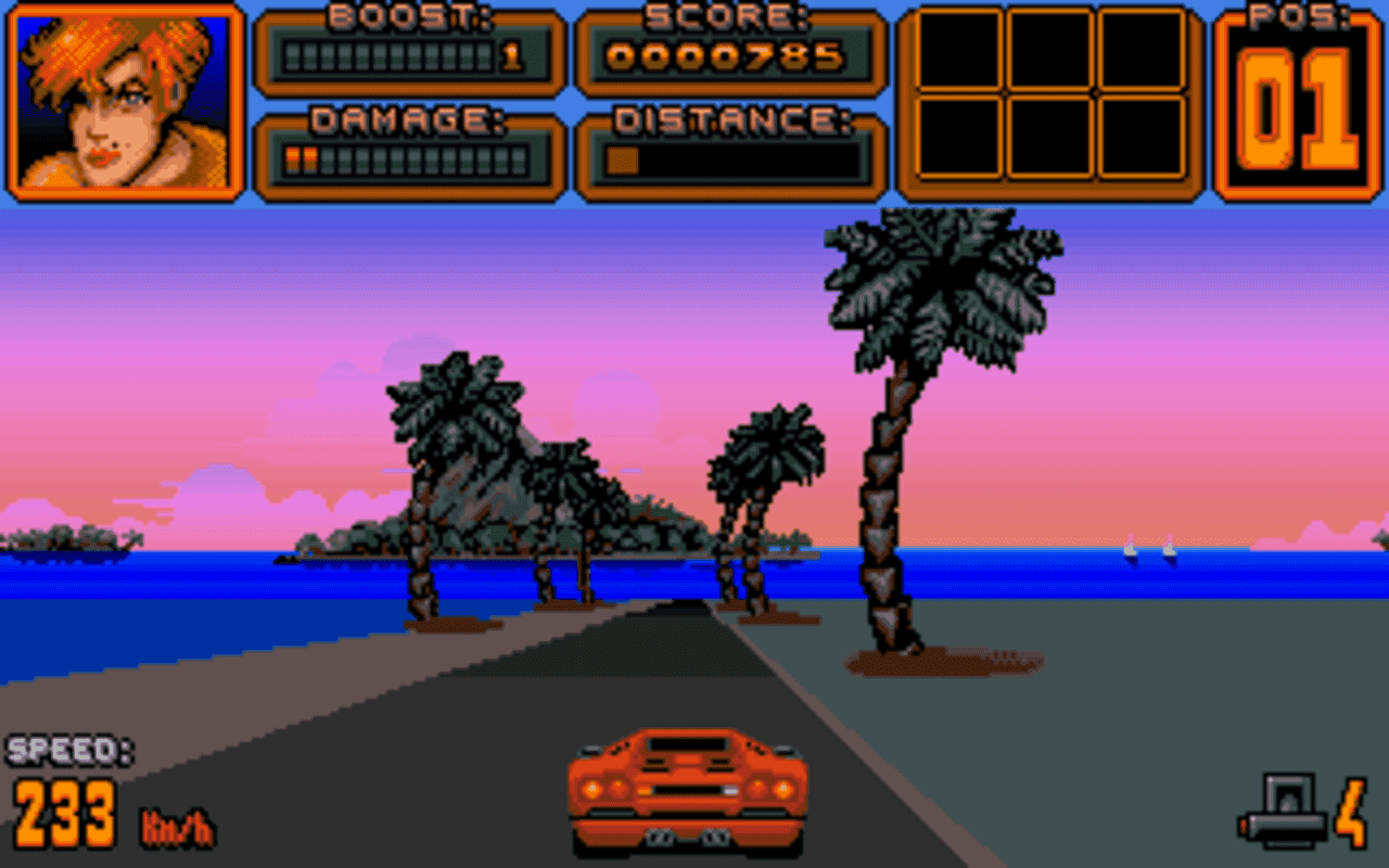 Gameplay screen of Lamborghini: American Challenge (7/8) Gameplay screen of Lamborghini: American Challenge (7/8)