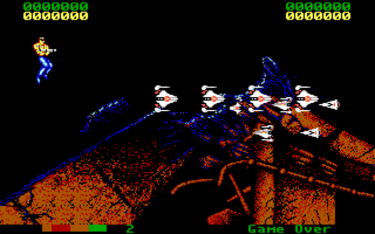 Gameplay screen of Forgotten Worlds (1/8) Gameplay screen of Forgotten Worlds (1/8)