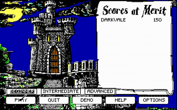 Gameplay screen of Dark Castle (2/8) Gameplay screen of Dark Castle (2/8)
