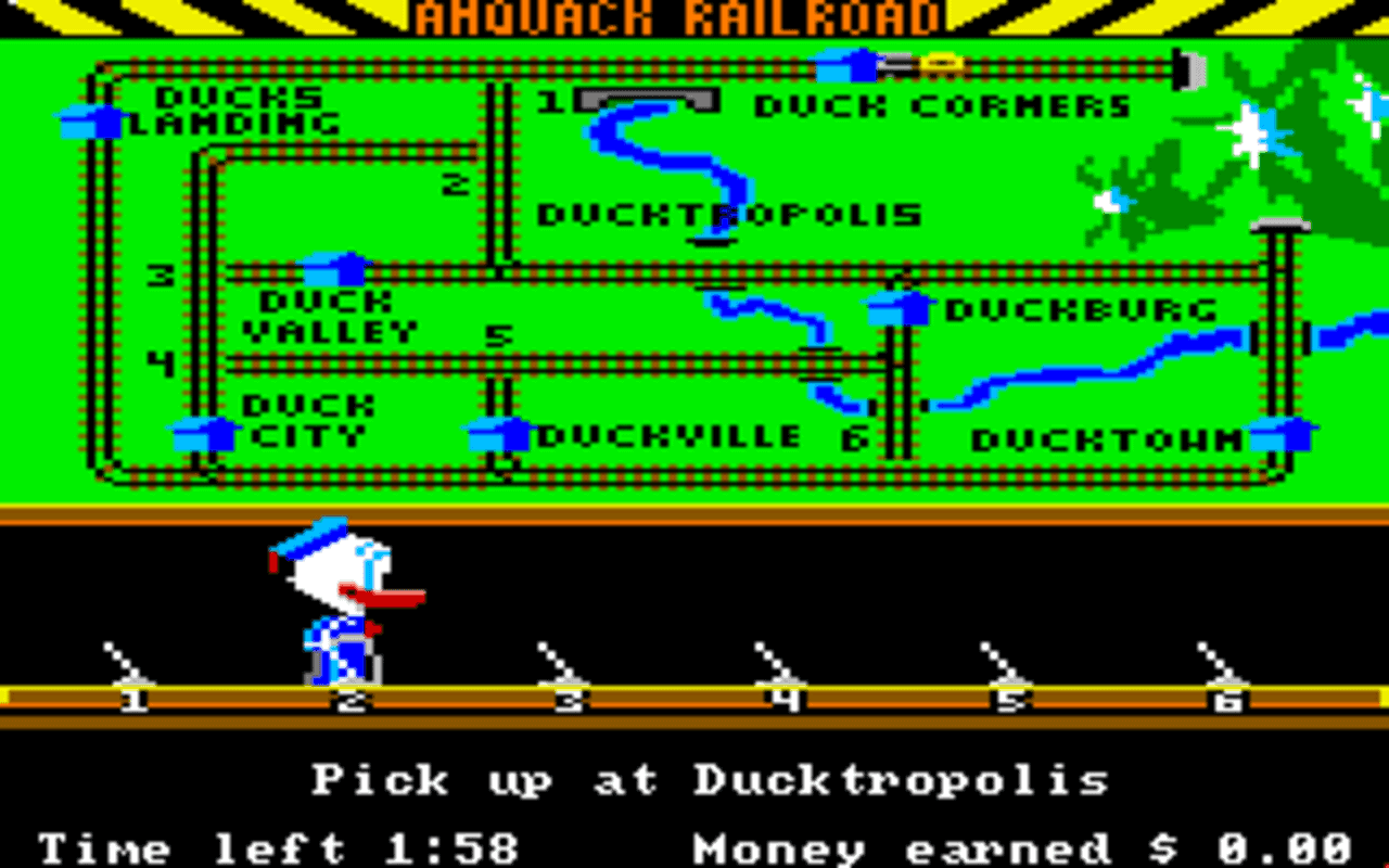 Gameplay screen of Donald Duck's Playground (5/8) Gameplay screen of Donald Duck's Playground (5/8)
