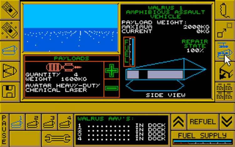Gameplay screen of Carrier Command (7/8) Gameplay screen of Carrier Command (7/8)