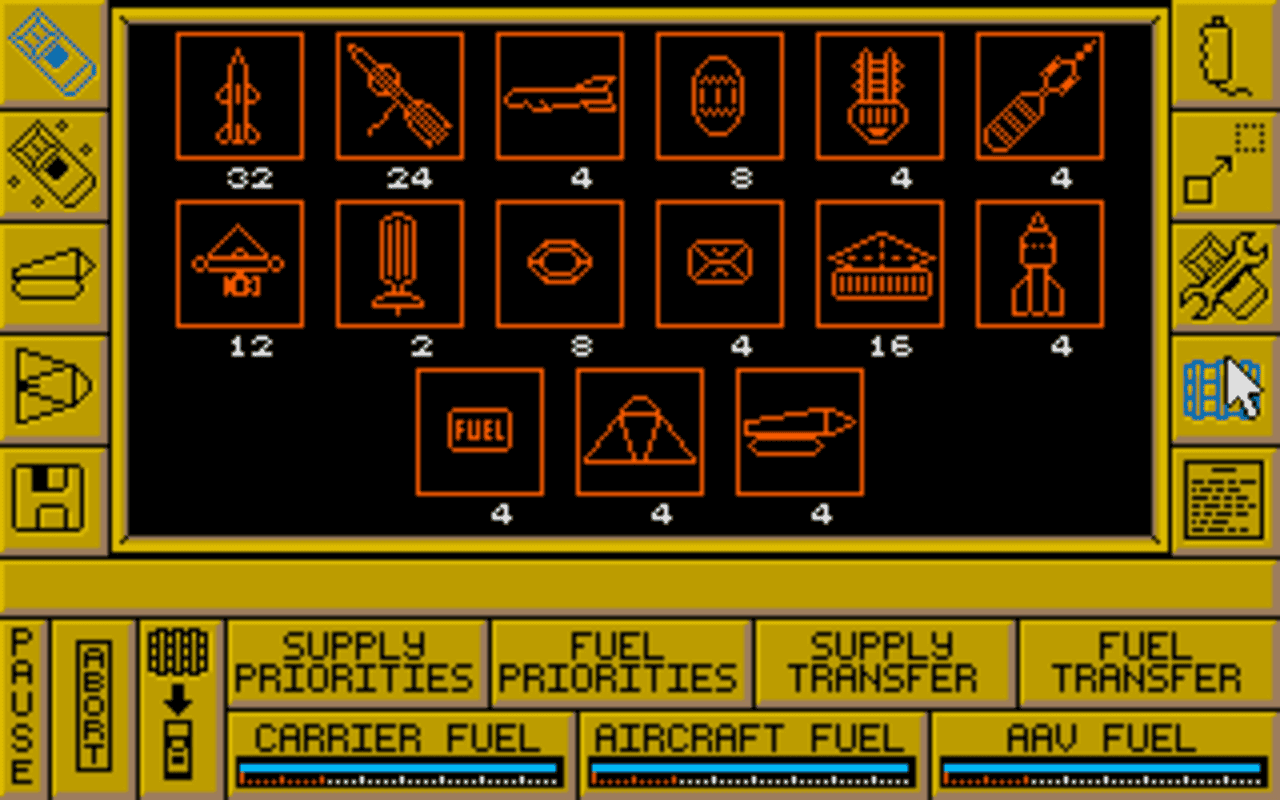 Gameplay screen of Carrier Command (3/8) Gameplay screen of Carrier Command (3/8)