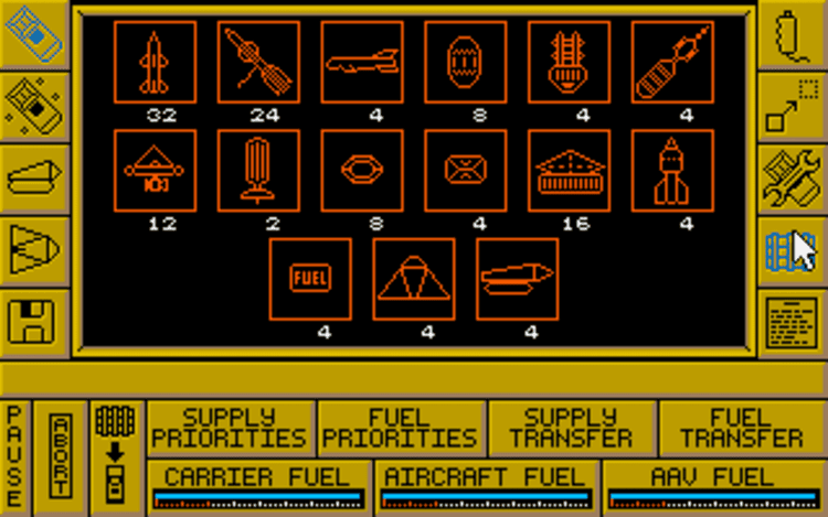 Gameplay screen of Carrier Command (3/8) Gameplay screen of Carrier Command (3/8)