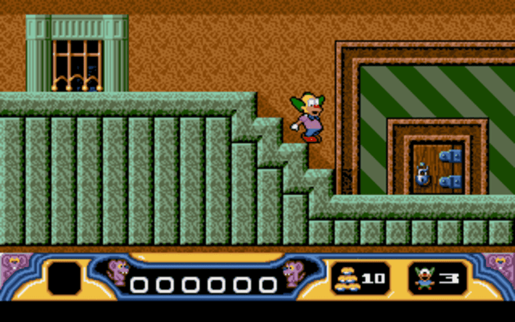 Gameplay screen of Krusty's Super Fun House (8/8) Gameplay screen of Krusty's Super Fun House (8/8)