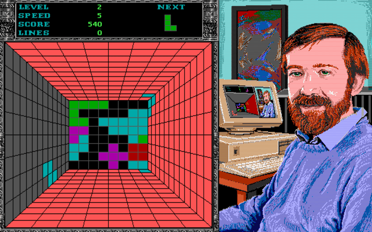 Gameplay screen of Welltris (6/8) Gameplay screen of Welltris (6/8)