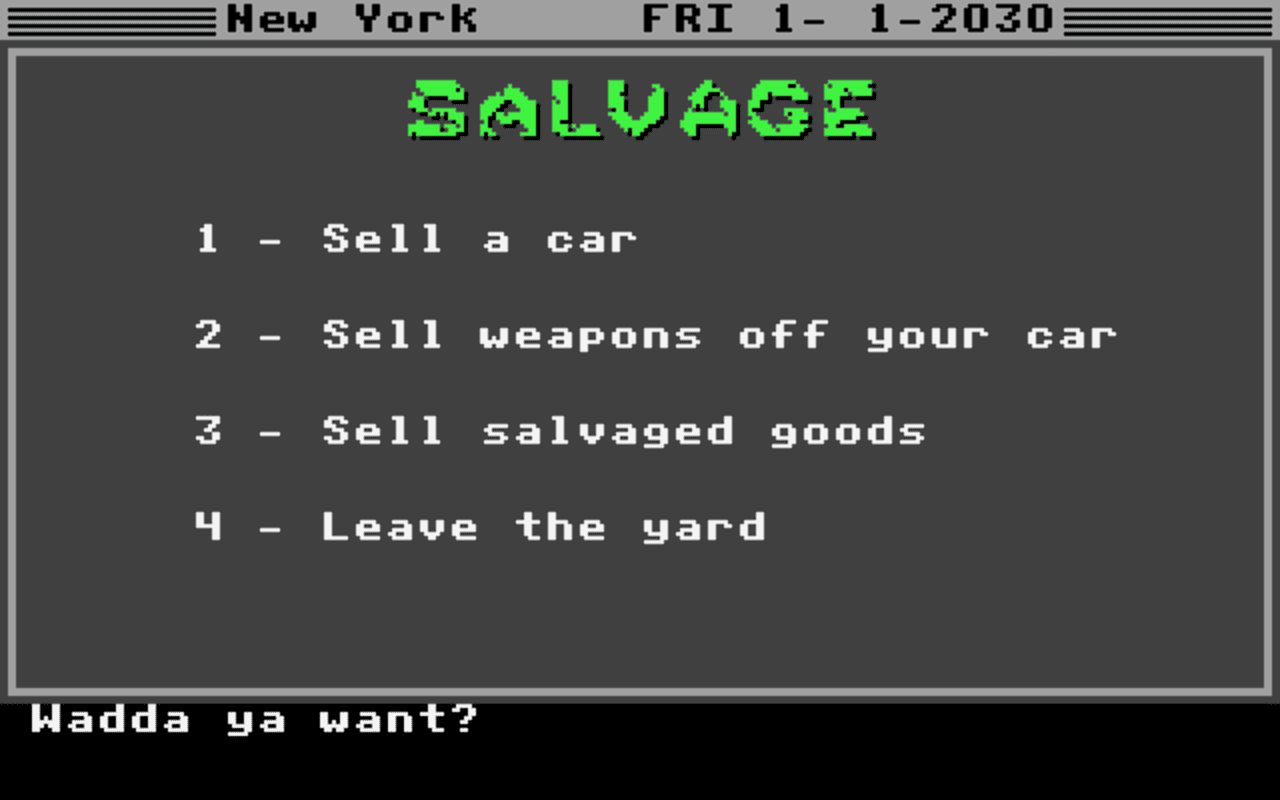 Gameplay screen of AutoDuel (8/8) Gameplay screen of AutoDuel (8/8)