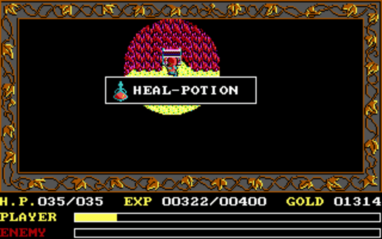 Gameplay screen of Ys: The Vanished Omens (8/8) Gameplay screen of Ys: The Vanished Omens (8/8)