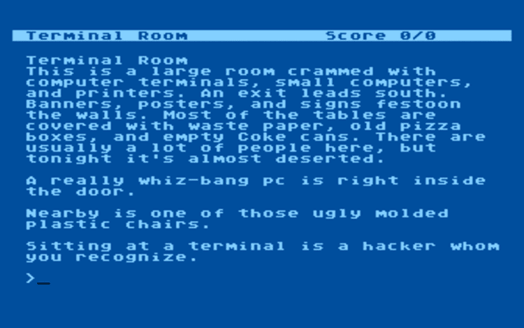 Gameplay screen of The Lurking Horror (2/4) Gameplay screen of The Lurking Horror (2/4)