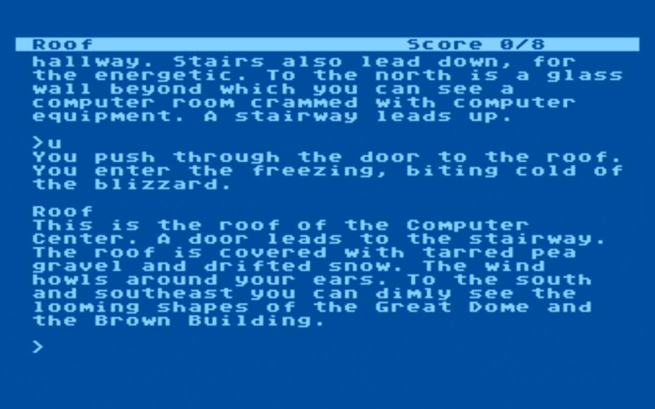 Gameplay screen of The Lurking Horror (4/4) Gameplay screen of The Lurking Horror (4/4)