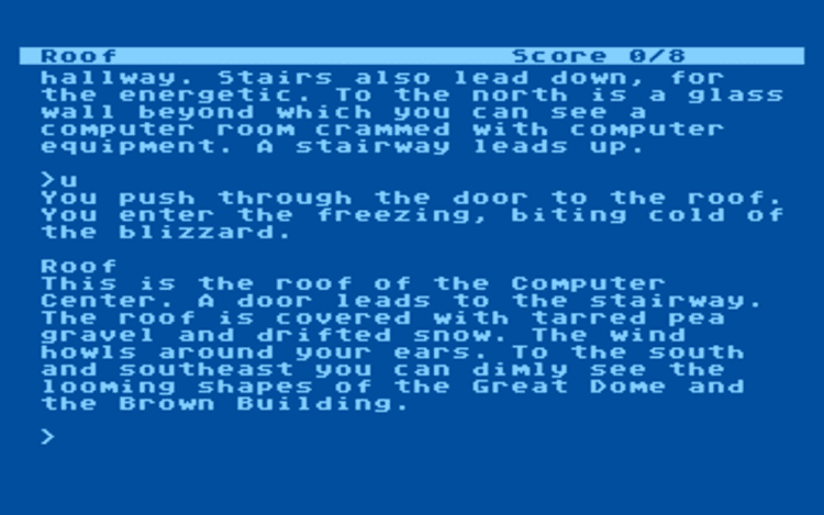 Gameplay screen of The Lurking Horror (4/4) Gameplay screen of The Lurking Horror (4/4)