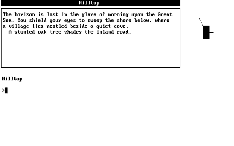 Gameplay screen of Beyond Zork: The Coconut of Quendor (4/4) Gameplay screen of Beyond Zork: The Coconut of Quendor (4/4)