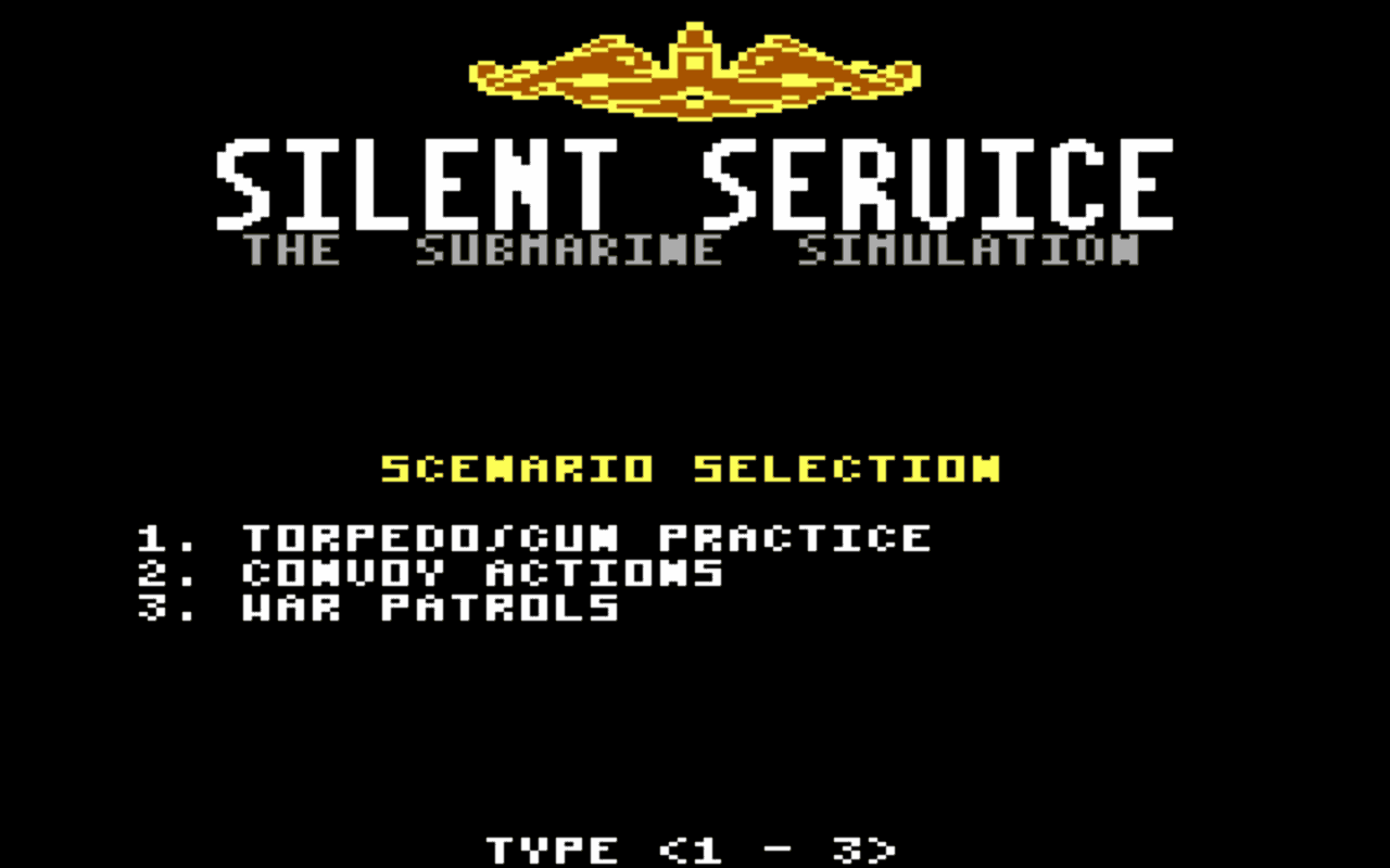 Gameplay screen of Silent Service (3/8) Gameplay screen of Silent Service (3/8)