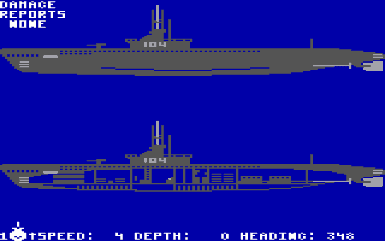 Gameplay screen of Silent Service (7/8) Gameplay screen of Silent Service (7/8)