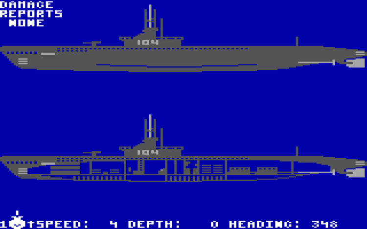 Gameplay screen of Silent Service (7/8) Gameplay screen of Silent Service (7/8)