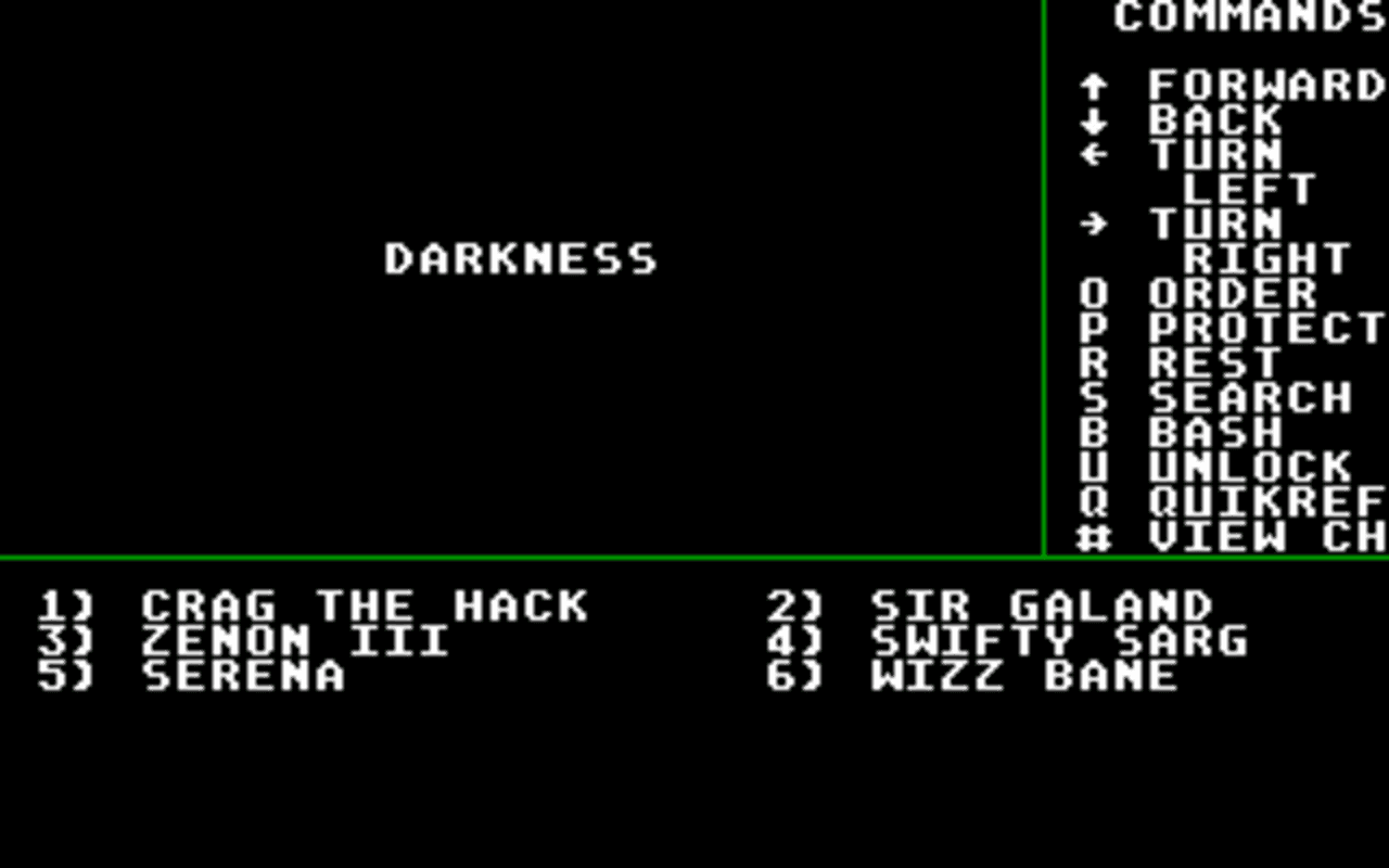 Gameplay screen of Might and Magic: Book One - Secret of the Inner Sanctum (7/8) Gameplay screen of Might and Magic: Book One - Secret of the Inner Sanctum (7/8)
