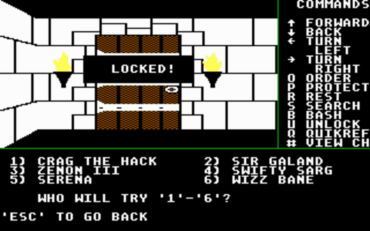 Gameplay screen of Might and Magic: Book One - Secret of the Inner Sanctum (6/8) Gameplay screen of Might and Magic: Book One - Secret of the Inner Sanctum (6/8)
