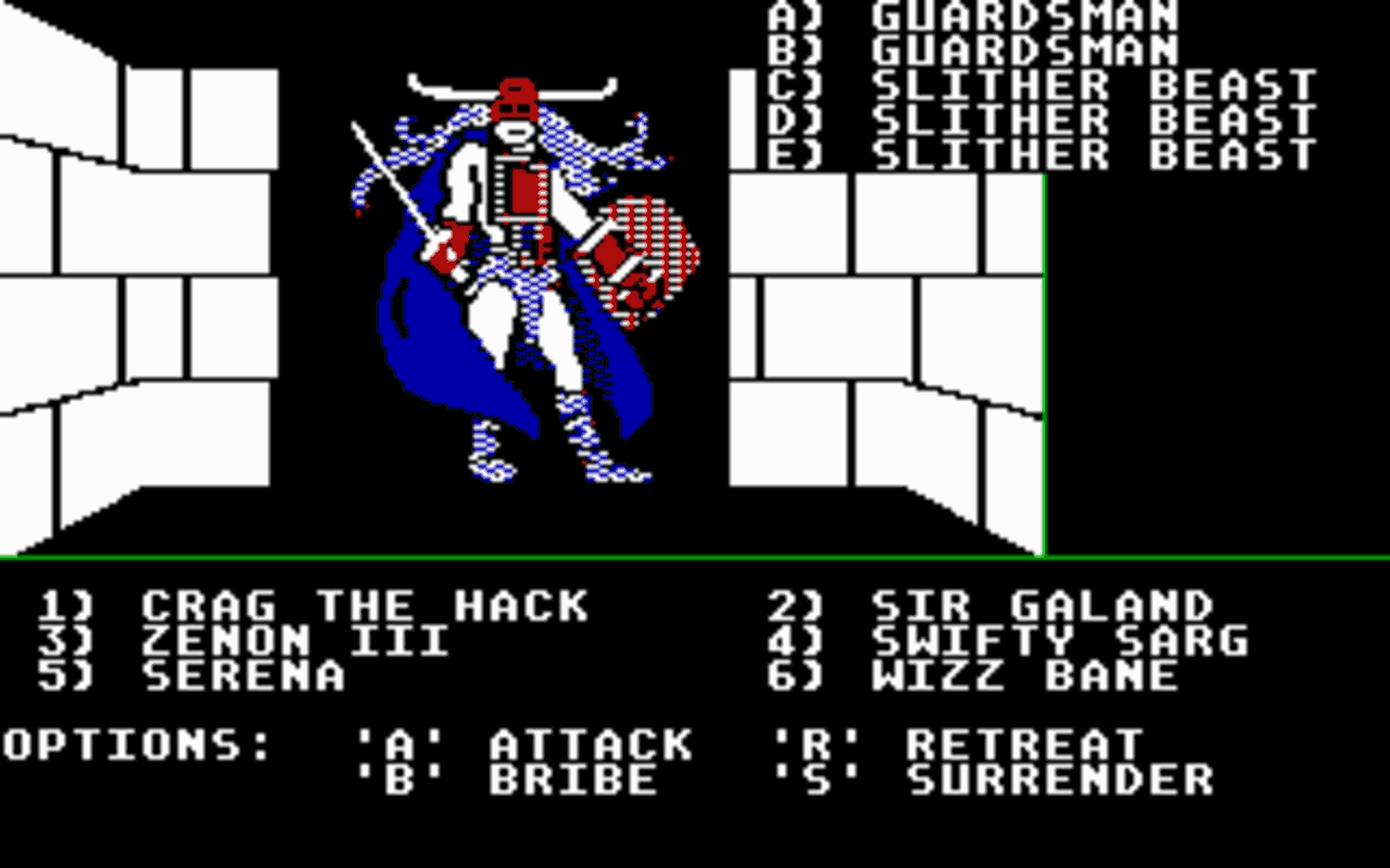 Gameplay screen of Might and Magic: Book One - Secret of the Inner Sanctum (5/8) Gameplay screen of Might and Magic: Book One - Secret of the Inner Sanctum (5/8)