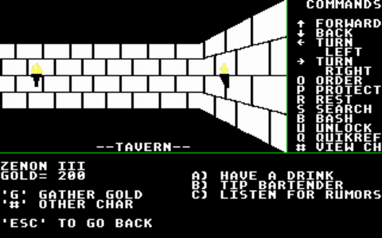 Gameplay screen of Might and Magic: Book One - Secret of the Inner Sanctum (8/8) Gameplay screen of Might and Magic: Book One - Secret of the Inner Sanctum (8/8)
