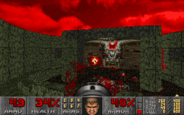 Gameplay screen of Final Doom (3/4) Gameplay screen of Final Doom (3/4)