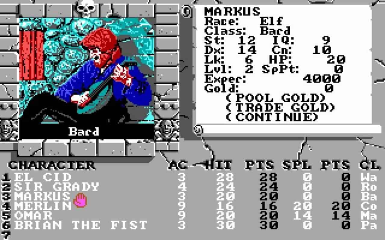 Gameplay screen of The Bard's Tale II: The Destiny Knight (2/8) Gameplay screen of The Bard's Tale II: The Destiny Knight (2/8)