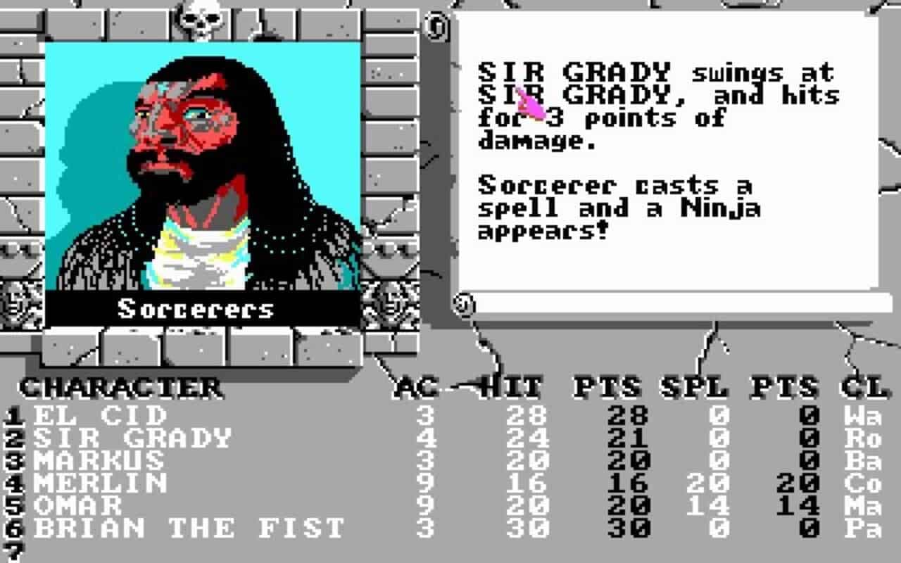 Gameplay screen of The Bard's Tale II: The Destiny Knight (8/8) Gameplay screen of The Bard's Tale II: The Destiny Knight (8/8)