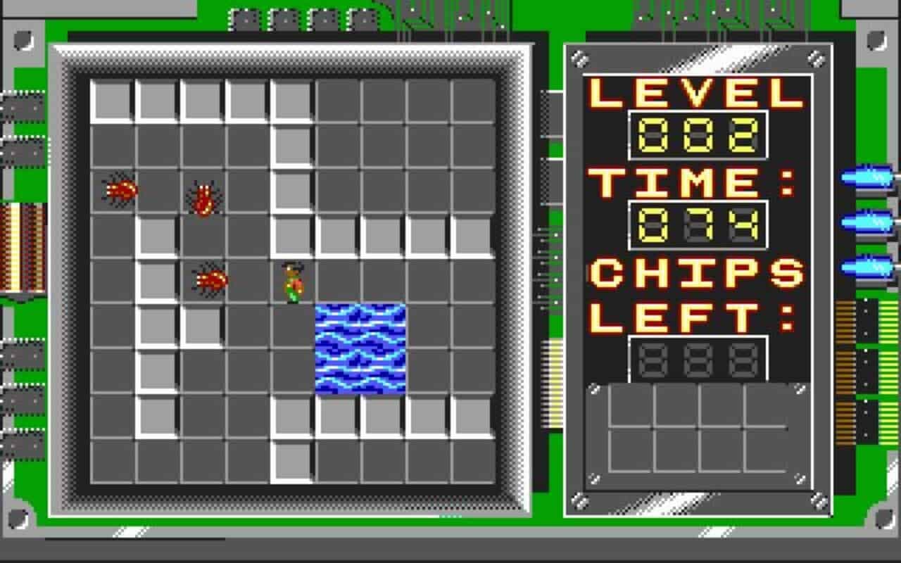 Gameplay screen of Chip's Challenge (2/4) Gameplay screen of Chip's Challenge (2/4)