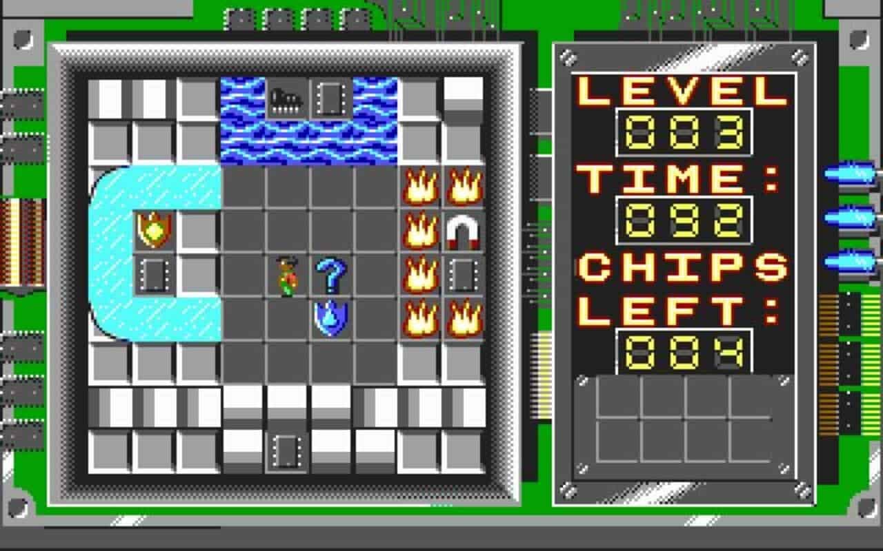 Gameplay screen of Chip's Challenge (3/4) Gameplay screen of Chip's Challenge (3/4)