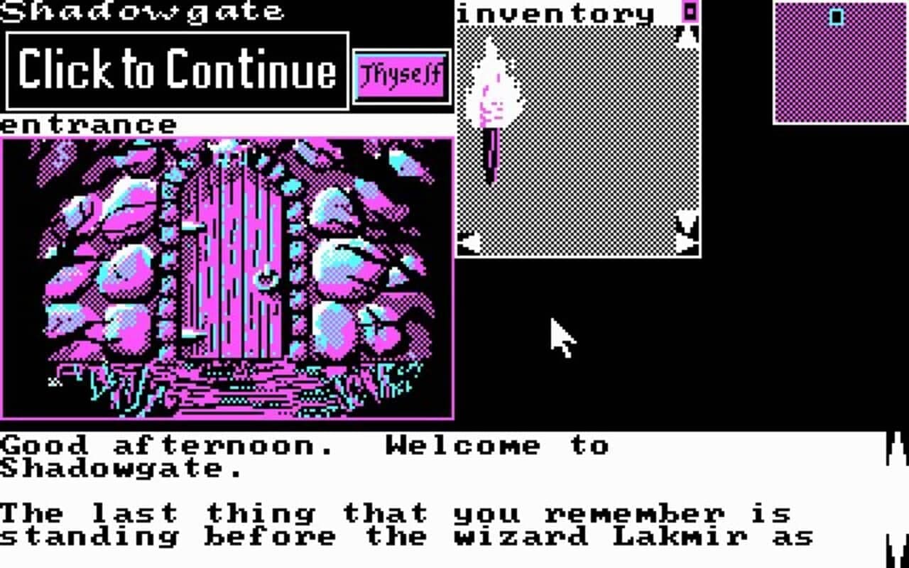 Gameplay screen of Shadowgate (1/4) Gameplay screen of Shadowgate (1/4)