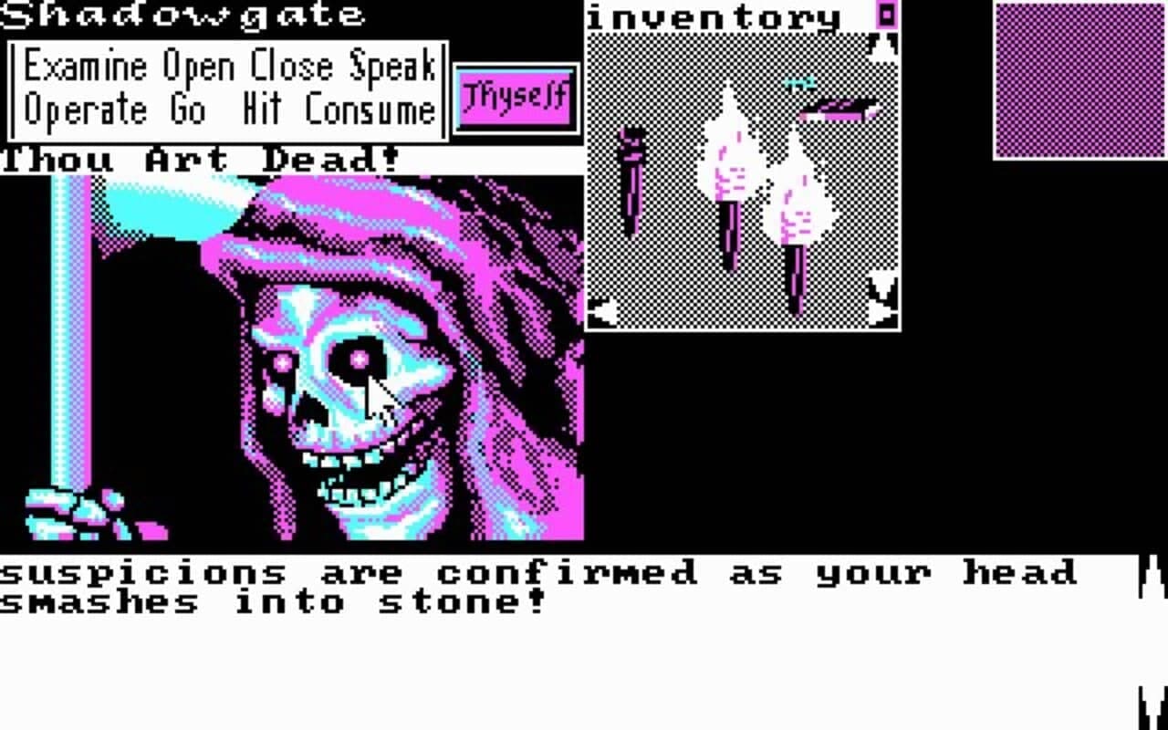 Gameplay screen of Shadowgate (3/4) Gameplay screen of Shadowgate (3/4)
