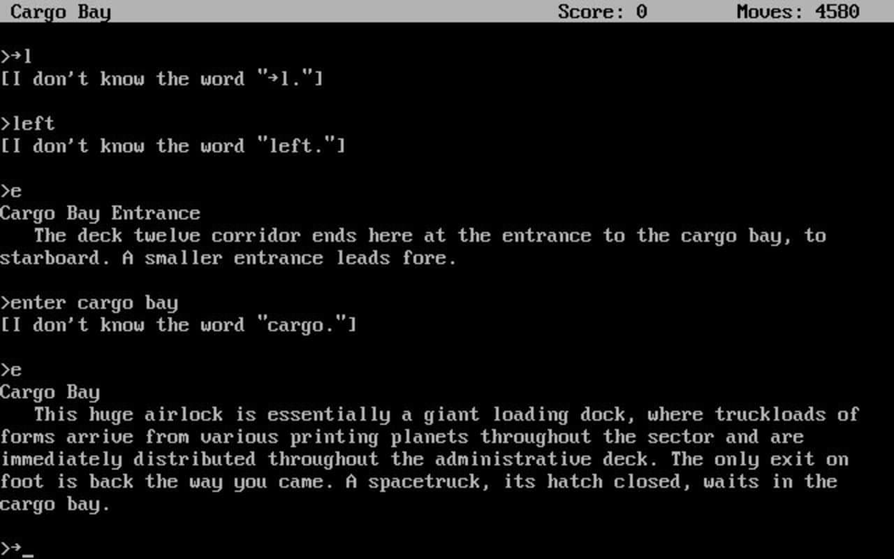 Gameplay screen of Stationfall (2/4) Gameplay screen of Stationfall (2/4)