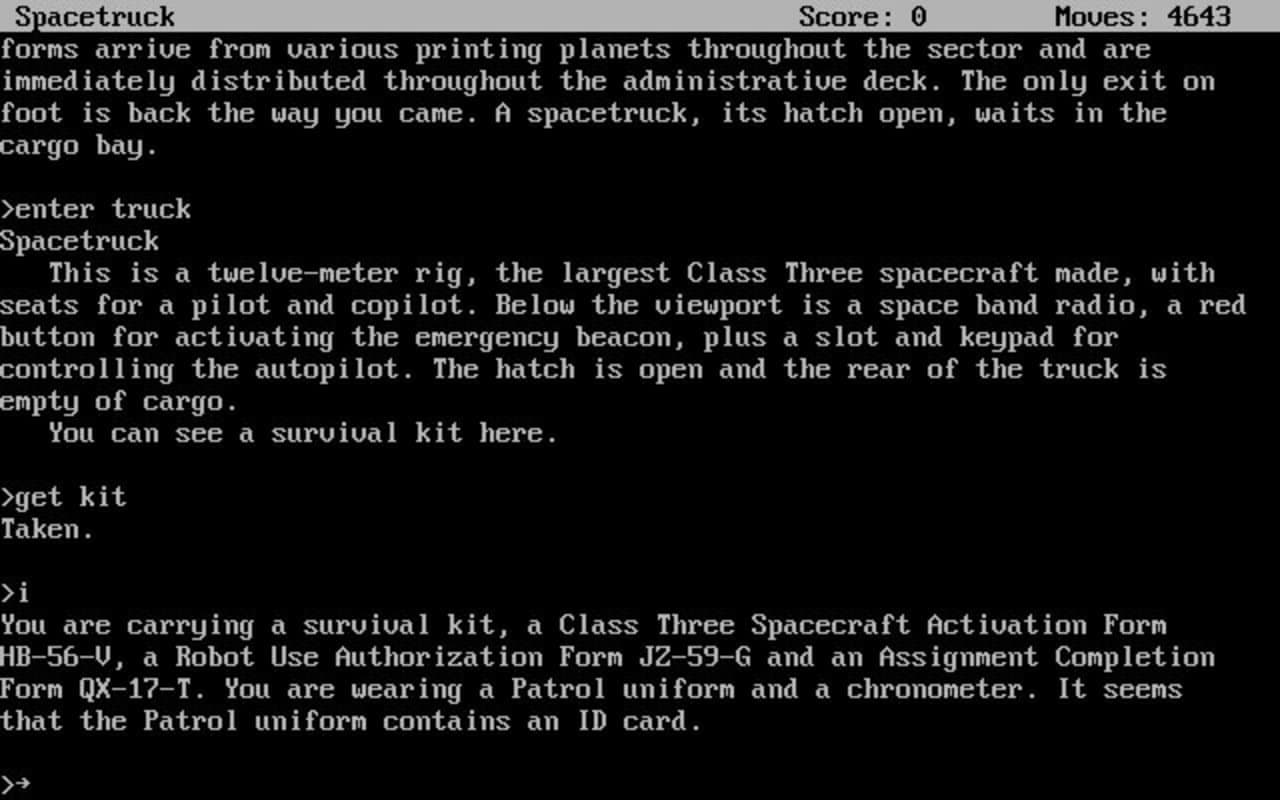 Gameplay screen of Stationfall (3/4) Gameplay screen of Stationfall (3/4)