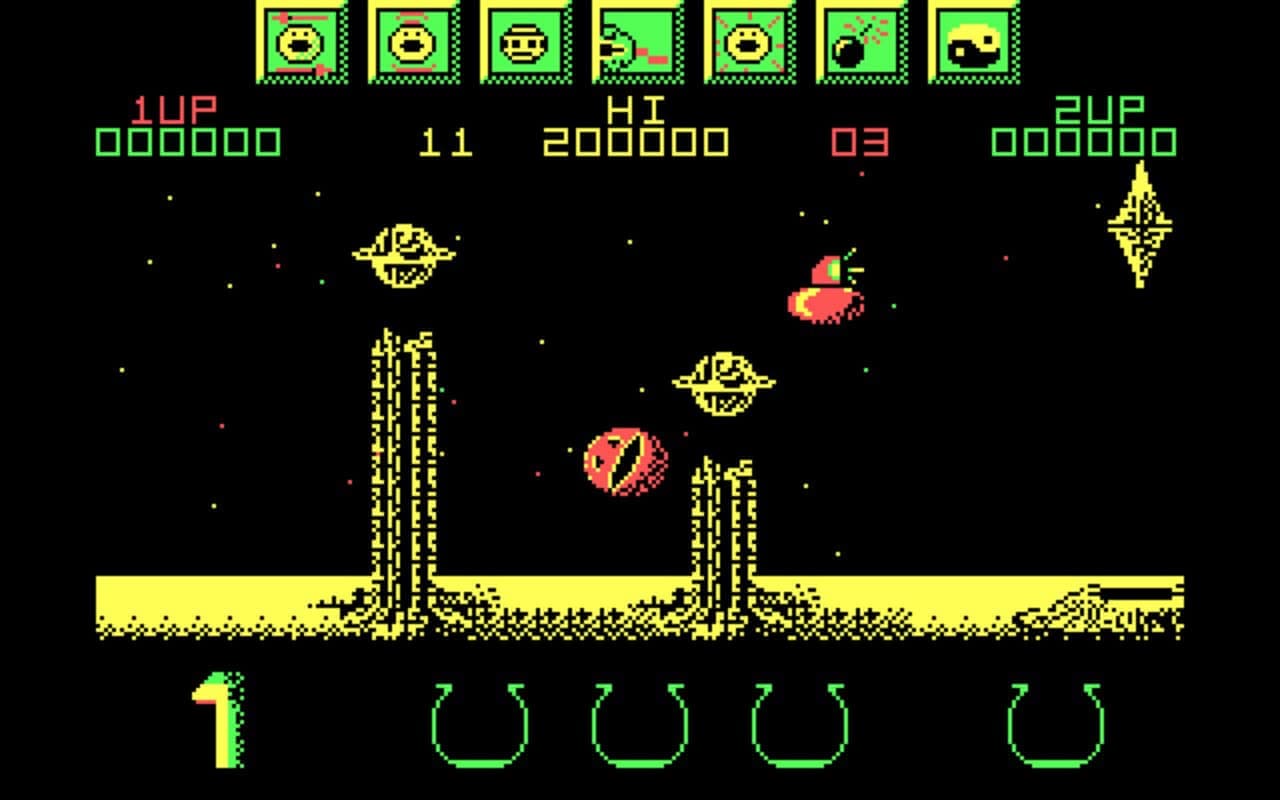 Gameplay screen of Wizball (4/4) Gameplay screen of Wizball (4/4)