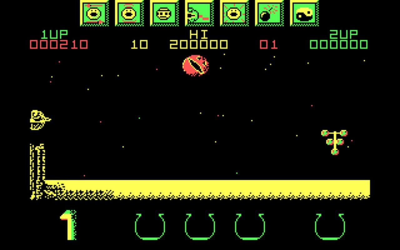Gameplay screen of Wizball (1/4) Gameplay screen of Wizball (1/4)