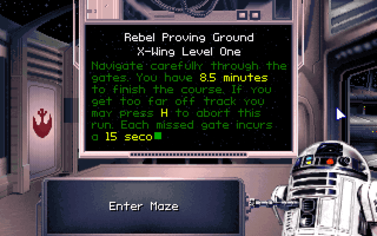 Gameplay screen of Star Wars: X-Wing (4/8) Gameplay screen of Star Wars: X-Wing (4/8)