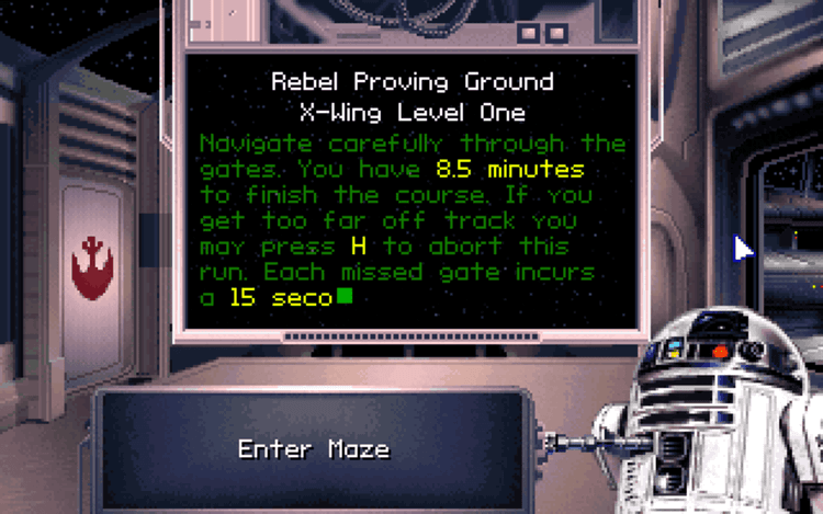 Gameplay screen of Star Wars: X-Wing (4/8) Gameplay screen of Star Wars: X-Wing (4/8)