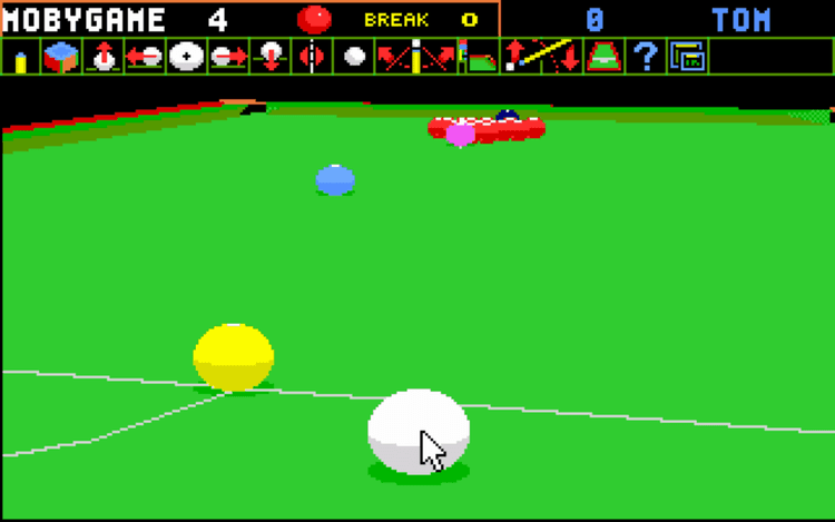 Gameplay screen of Jimmy White's 'Whirlwind' Snooker (4/8) Gameplay screen of Jimmy White's 'Whirlwind' Snooker (4/8)