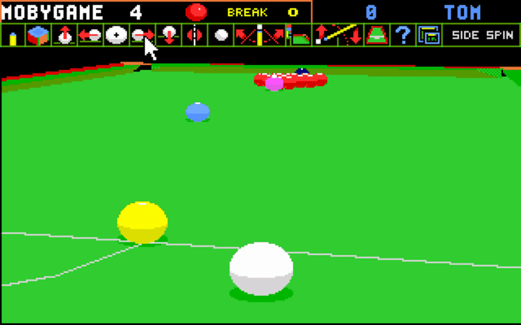 Gameplay screen of Jimmy White's 'Whirlwind' Snooker (5/8) Gameplay screen of Jimmy White's 'Whirlwind' Snooker (5/8)