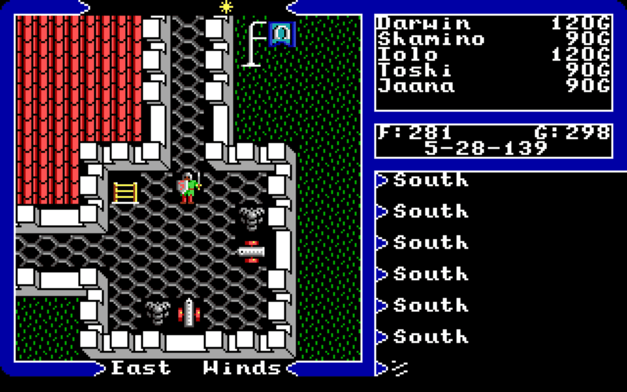 Gameplay screen of Ultima V: Warriors of Destiny (2/8) Gameplay screen of Ultima V: Warriors of Destiny (2/8)
