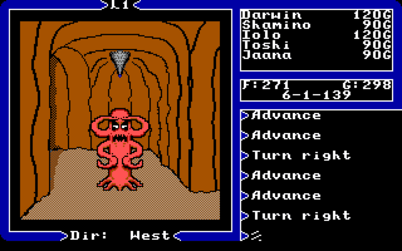 Gameplay screen of Ultima V: Warriors of Destiny (4/8) Gameplay screen of Ultima V: Warriors of Destiny (4/8)
