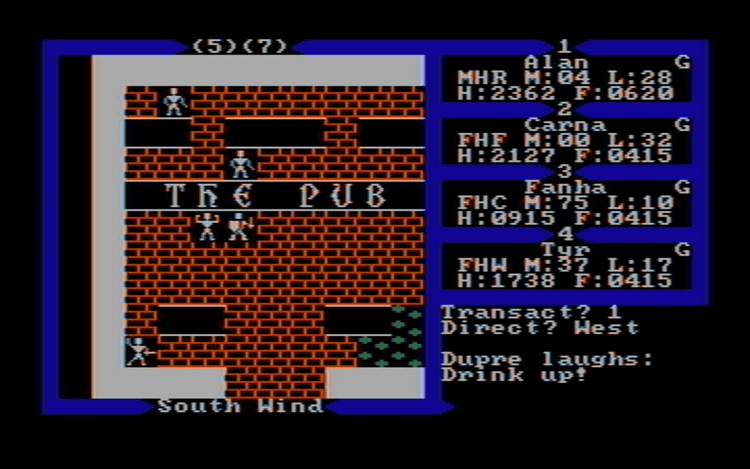 Gameplay screen of Exodus: Ultima III (8/8) Gameplay screen of Exodus: Ultima III (8/8)