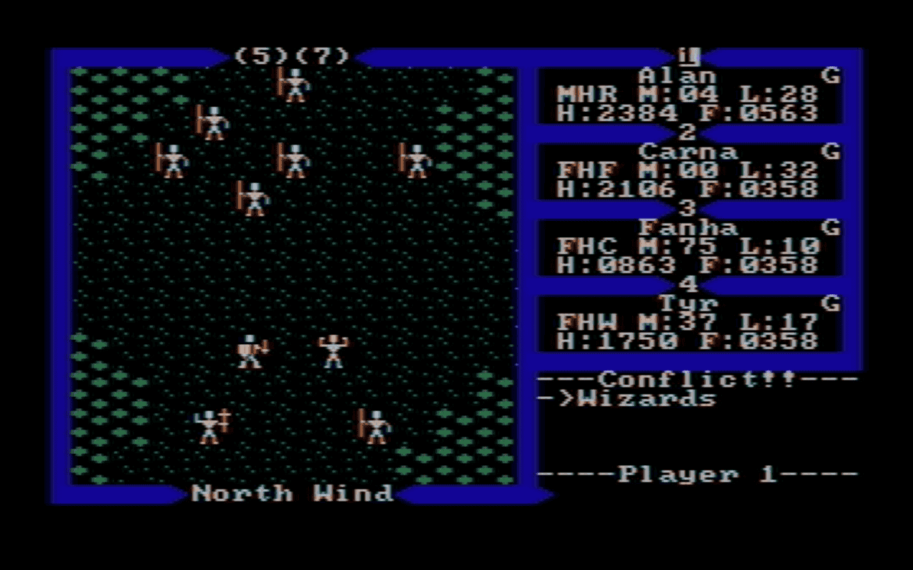 Gameplay screen of Exodus: Ultima III (4/8) Gameplay screen of Exodus: Ultima III (4/8)