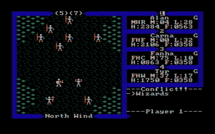 Gameplay screen of Exodus: Ultima III (4/8) Gameplay screen of Exodus: Ultima III (4/8)