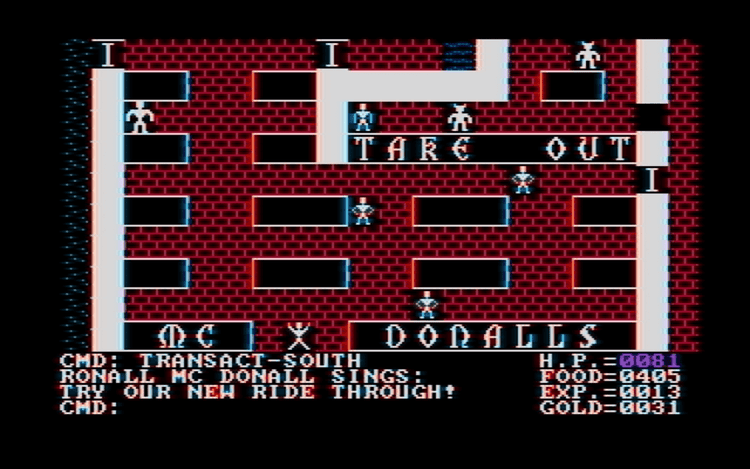 Gameplay screen of Ultima II: The Revenge of the Enchantress (7/8) Gameplay screen of Ultima II: The Revenge of the Enchantress (7/8)