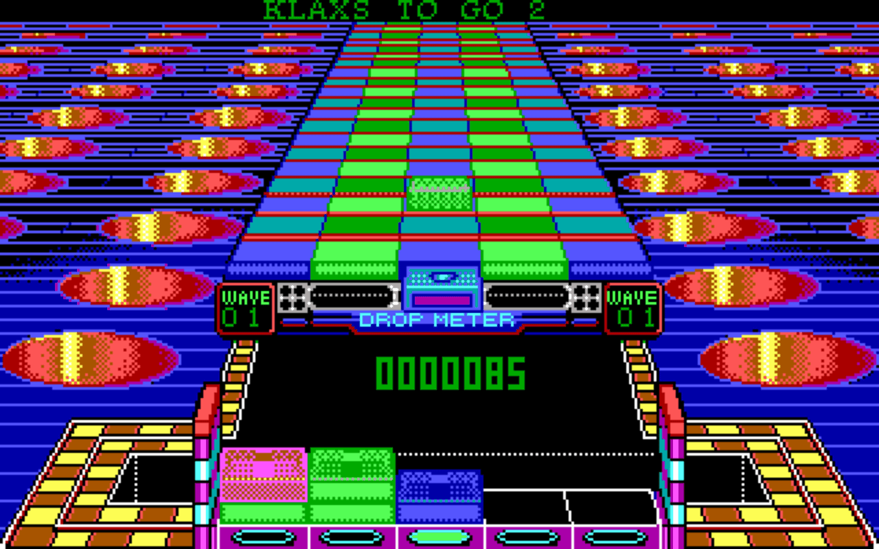 Gameplay screen of Klax (3/4) Gameplay screen of Klax (3/4)