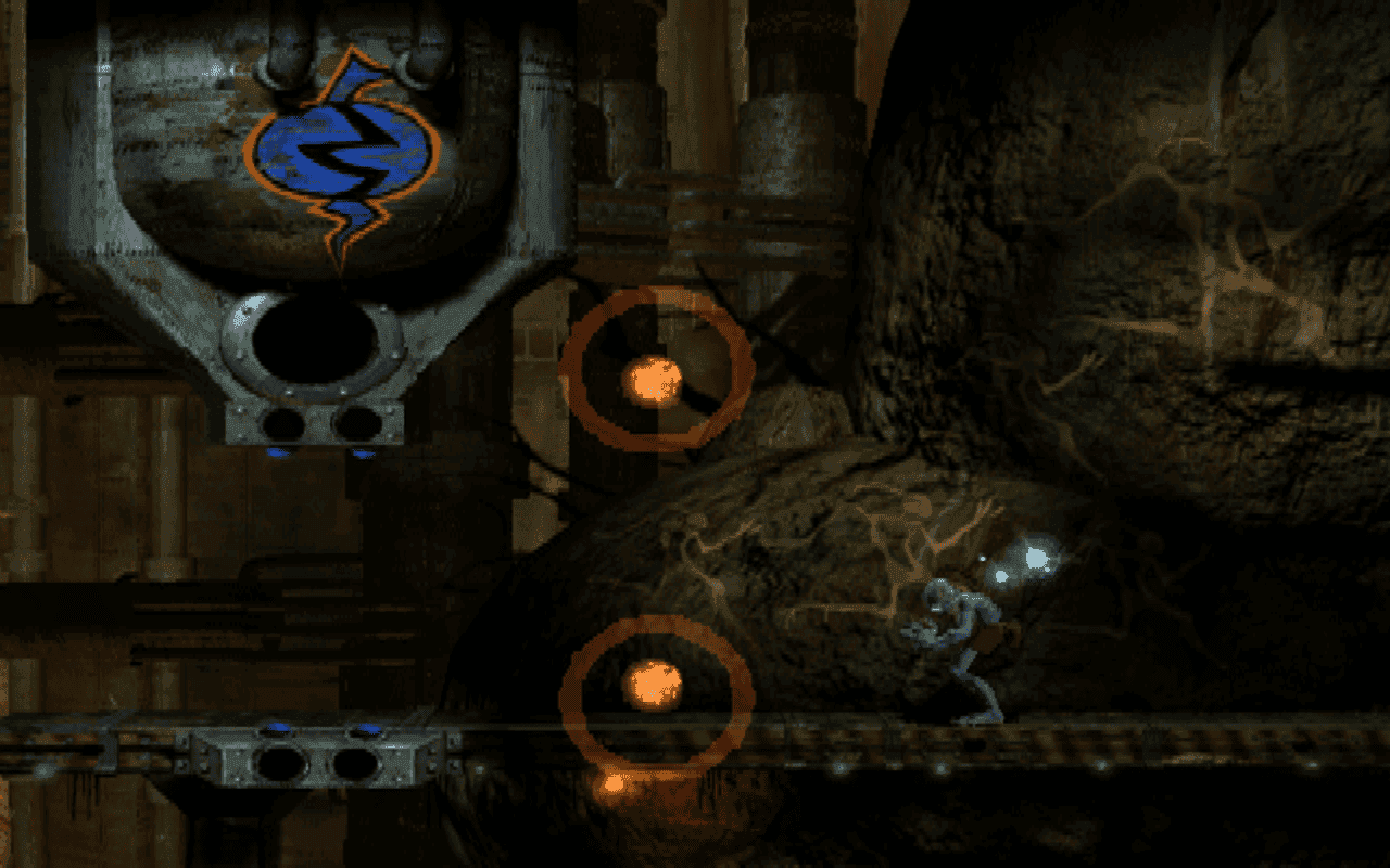 Gameplay screen of Oddworld: Abe's Oddysee (7/8) Gameplay screen of Oddworld: Abe's Oddysee (7/8)