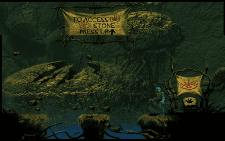 Gameplay screen of Oddworld: Abe's Oddysee (3/8) Gameplay screen of Oddworld: Abe's Oddysee (3/8)