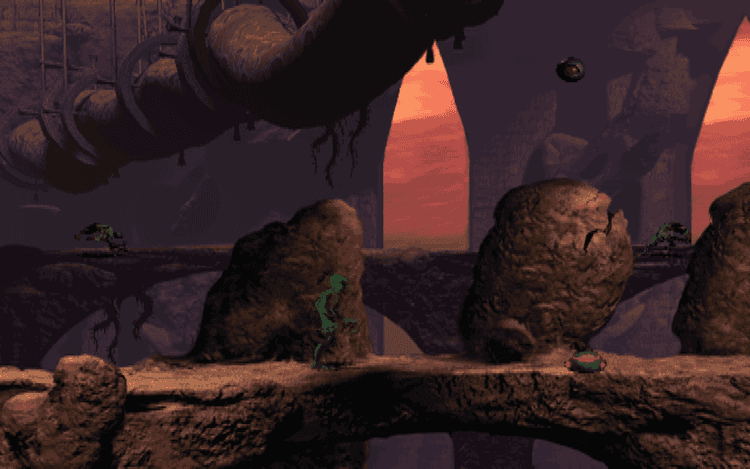 Gameplay screen of Oddworld: Abe's Oddysee (8/8) Gameplay screen of Oddworld: Abe's Oddysee (8/8)