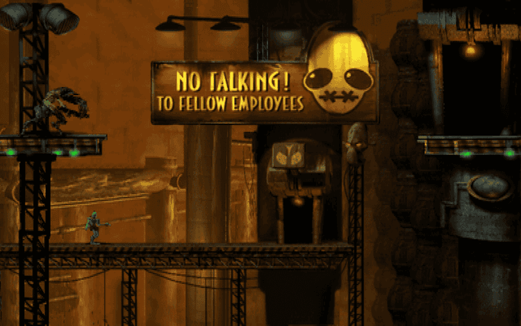 Gameplay screen of Oddworld: Abe's Oddysee (2/8) Gameplay screen of Oddworld: Abe's Oddysee (2/8)