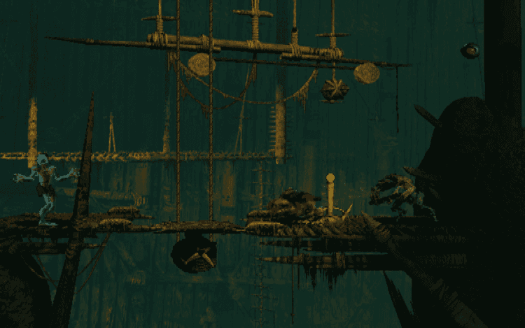 Gameplay screen of Oddworld: Abe's Oddysee (4/8) Gameplay screen of Oddworld: Abe's Oddysee (4/8)